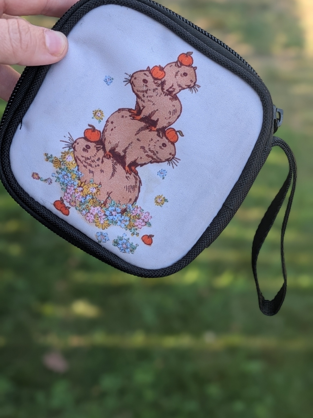 Cute Capybara Stacking Pumpkin Zip Case/Pouch